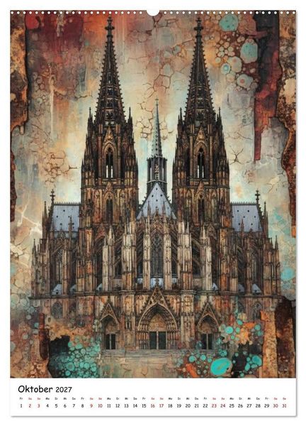 Produktbild: K&ouml;lner Dom-Impressionen: Eine k&uuml;nstlerische Reise (hochwertiger Premium Wandkalender 2027 DIN A2 hoch), Kunstdruck in Hochglanz