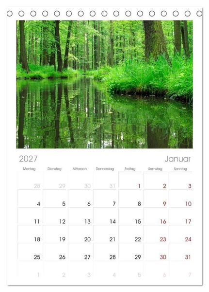 Produktbild: Tischplaner 2027 - Spreewald Natur und Kulturlandschaft (A5 Tischkalender zum Aufstellen) CALVENDO