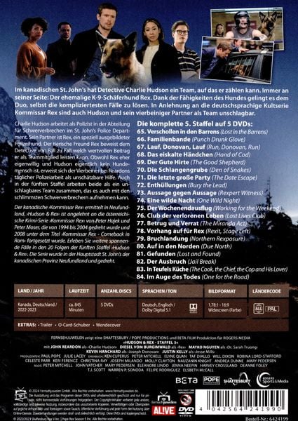 Produktbild: Hudson und Rex - Die komplette 5. Staffel (Fernsehjuwelen) [5 DVDs]