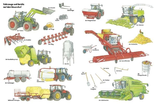 Produktbild: Traktor, K&uuml;he & Bauernhof: Das gro&szlig;e Wimmelbuch vom Landleben