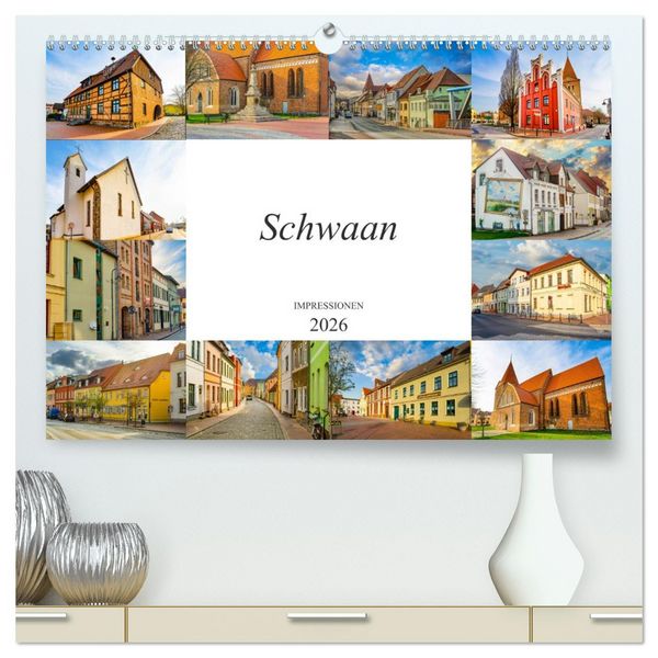 Produktbild: Schwaan Impressionen (hochwertiger Premium Wandkalender 2026 DIN A2 quer), Kunstdruck in Hochglanz