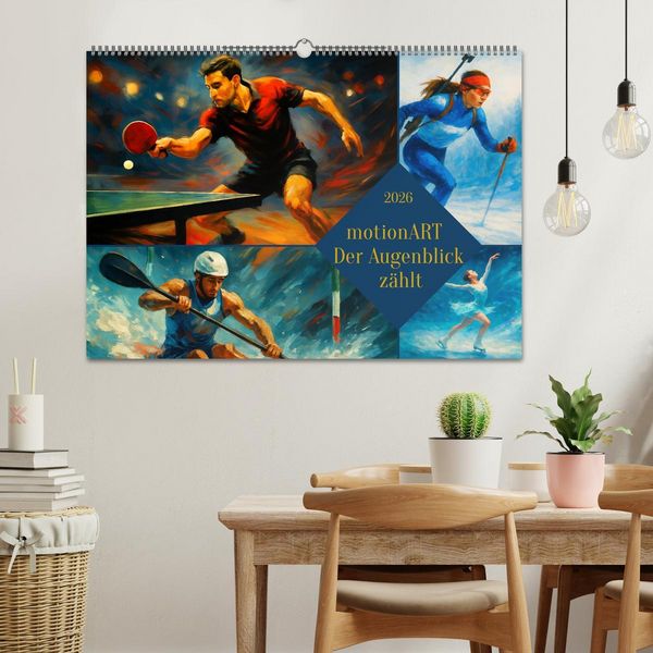 Produktbild: motionART Der Augenblick z&auml;hlt (Wandkalender 2026 DIN A2 quer), CALVENDO Monatskalender