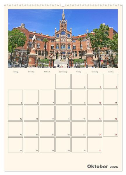 Produktbild: Valencia - Barcelona Terminplaner (hochwertiger Premium Wandkalender 2026 DIN A2 hoch), Kunstdruck in Hochglanz