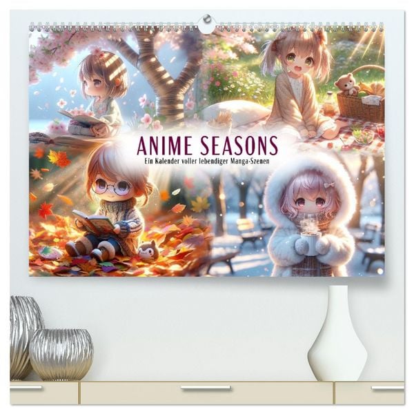Produktbild: Anime Seasons: Ein Kalender voller lebendiger Manga-Szenen (hochwertiger Premium Wandkalender 2026 DIN A2 quer), Kunstdruck in Hochglanz