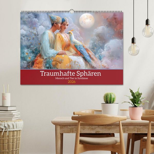 Produktbild: Traumhafte Sph&auml;ren - Mensch und Tier in Symbiose (Wandkalender 2026 DIN A2 quer), CALVENDO Monatskalender