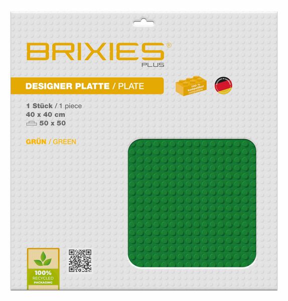 Produktbild: BRIXIES 225020 - Platte 50 x 50 Basic gr&uuml;n , Bauplatte, 1 St&uuml;ck