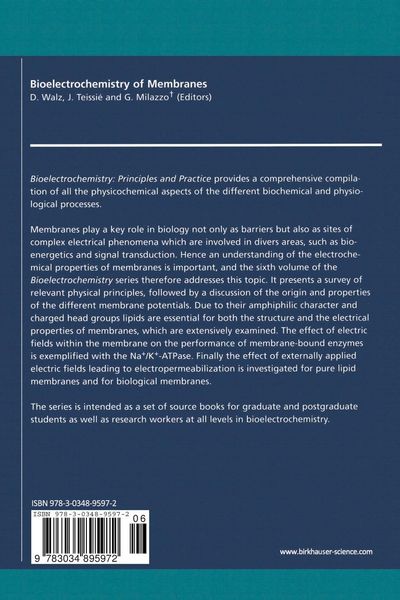 Produktbild: Bioelectrochemistry of Membranes