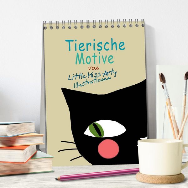 Produktbild: Tierische Motive von Little Miss Arty Illustrationen (Tischkalender 2026 DIN A5 hoch), CALVENDO Monatskalender