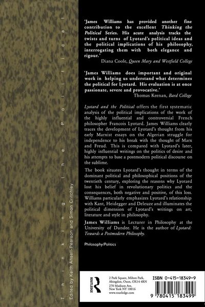 Produktbild: Lyotard and the Political