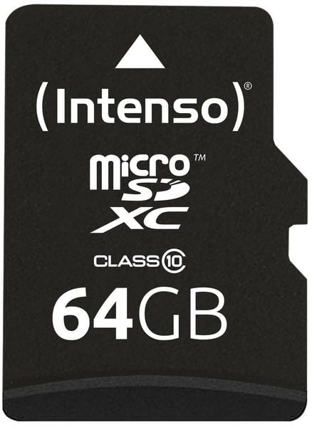 Produktbild: Intenso High Performance microSDXC-Karte 64 GB Class 10 inkl. SD-Adapter
