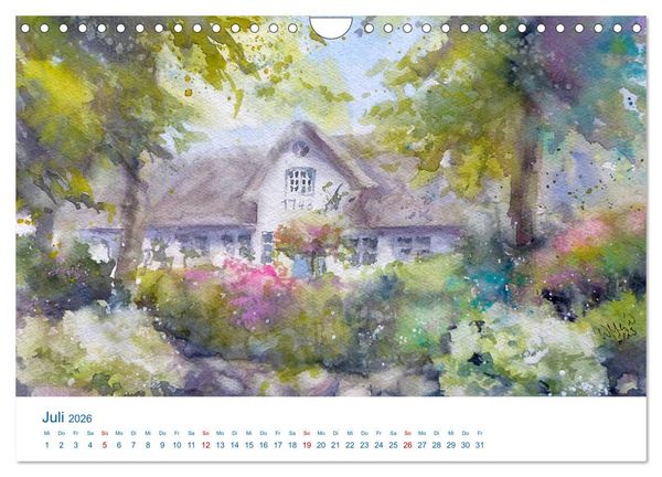 Produktbild: F&ouml;hr - Aquarelle (Wandkalender 2026 DIN A4 quer), CALVENDO Monatskalender