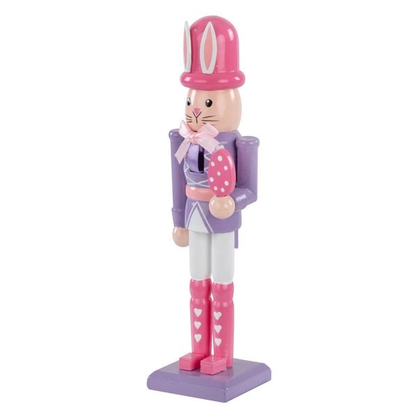 Produktbild: Idena Deko Osterhase Nussknacker Holz lila 18cm