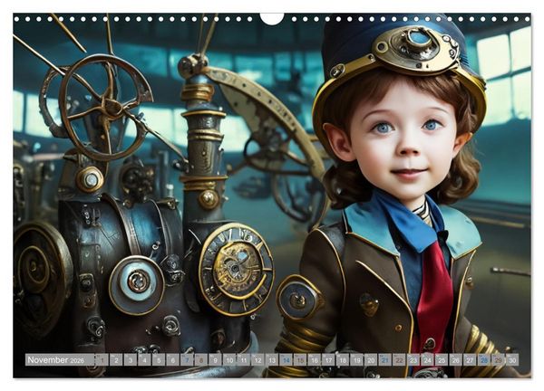 Produktbild: Starke Jungen - Steampunk Welten (Wandkalender 2026 DIN A3 quer), CALVENDO Monatskalender