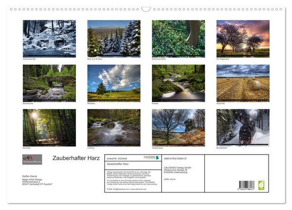 Produktbild: Zauberhafter Harz (Wandkalender 2026 DIN A2 quer), CALVENDO Monatskalender