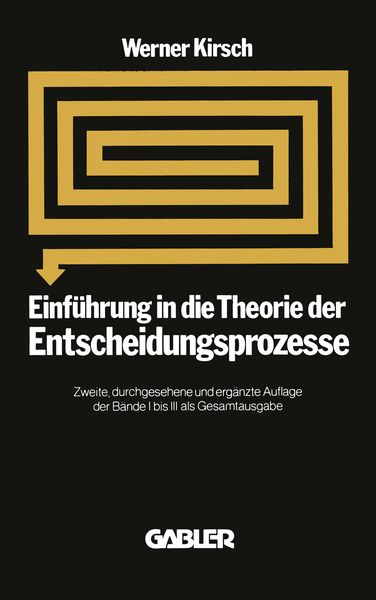 Produktbild: Einf&uuml;hrung in die Theorie der Entscheidungsprozesse