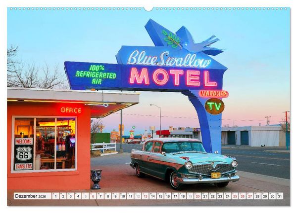 Produktbild: American Motels - Nostalgie mit Neon (Wandkalender 2026 DIN A2 quer), CALVENDO Monatskalender