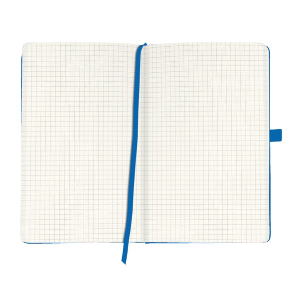 Produktbild: Herlitz Notizbuch Classic A5 96 Blatt kariert blue mit Leseband und Falttasche my.book