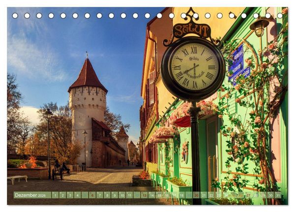 Produktbild: Zauberhaftes Sibiu - Die Perle Siebenb&uuml;rgens in Rum&auml;nien (Tischkalender 2026 DIN A5 quer), CALVENDO Monatskalender