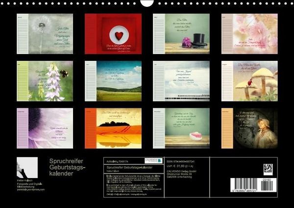 Produktbild: Spruchreifer Geburtstagskalender (Wandkalender immerw&auml;hrend DIN A3 quer)