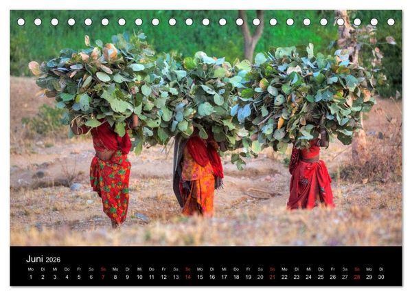 Produktbild: Indiens Gesichter (Tischkalender 2026 DIN A5 quer), CALVENDO Monatskalender