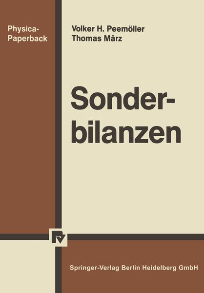 Sonderbilanzen, Taschenbuch von Volker H. Peemöller , Thomas März, Physica, 9783790803402