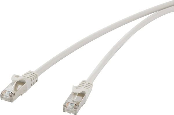 Renkforce RF-4724278 RJ45 Netzwerkkabel, Patchkabel CAT 5e F/UTP 5.00 m Grau mit Rastnasenschutz 1 St.