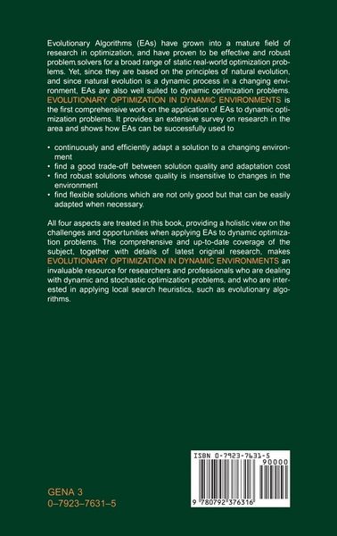 Produktbild: Evolutionary Optimization in Dynamic Environments