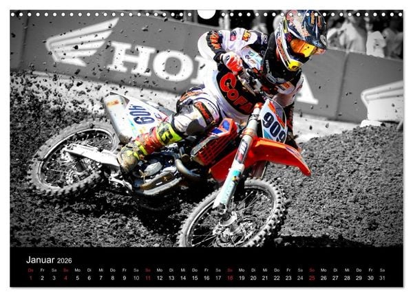 Produktbild: Motocross Kalender - Emotionen auf 2 R&auml;dern (Wandkalender 2026 DIN A3 quer), CALVENDO Monatskalender