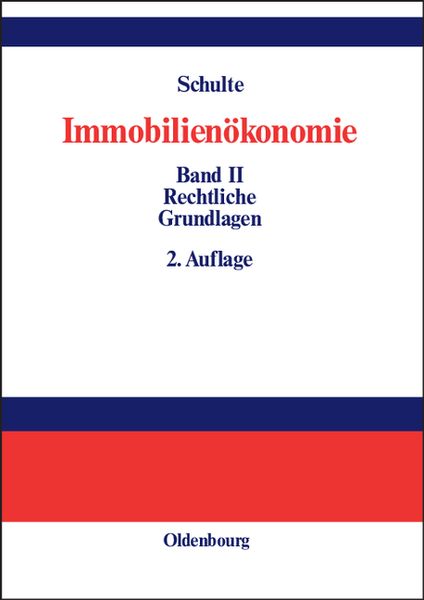 Produktbild: Immobilienökonomie 2. Rechtliche Grundlagen