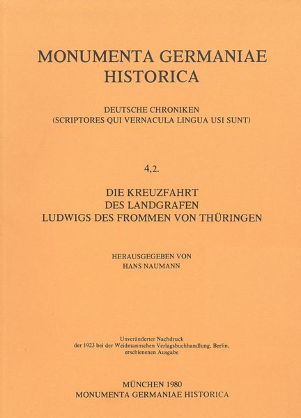Produktbild: Die Kreuzfahrt des Landgrafen Ludwigs des Frommen von Th&uuml;ringen