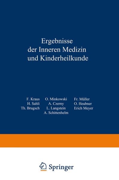 Produktbild: Ergebnisse der inneren Medizin und Kinderheilkunde