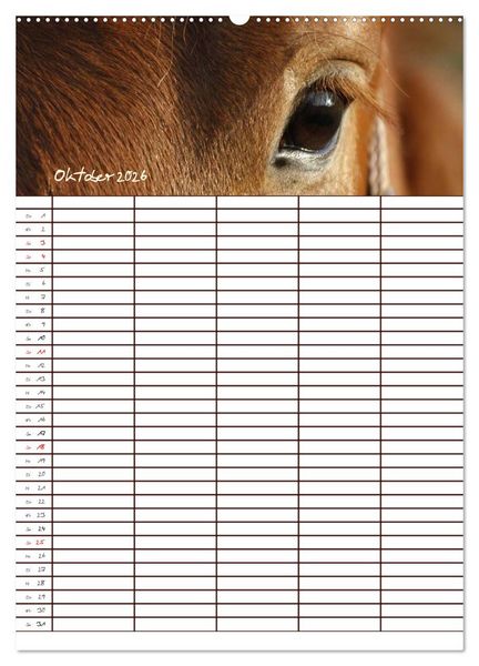 Produktbild: Der Kaltblut-Familienplaner (Wandkalender 2026 DIN A2 hoch), CALVENDO Monatskalender