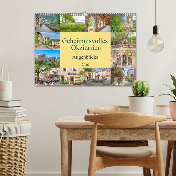 Produktbild: Geheimnisvolles Okzitanien. Augenblicke (Wandkalender 2026 DIN A3 quer), CALVENDO Monatskalender
