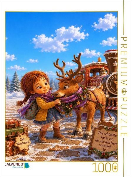 CALVENDO Puzzle Der Sternexpress | 1000 Teile Lege-Größe 64 × 48 cm Foto-Puzzle für glückliche Stunden