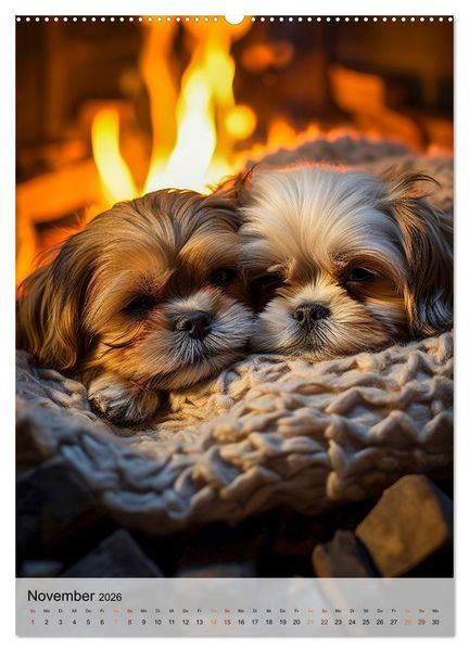 Produktbild: Shih Tzu - immer im Mittelpunkt (Wandkalender 2026 DIN A2 hoch), CALVENDO Monatskalender