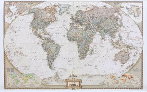 Produktbild: National Geographic Weltkarte als Poster, ca. 88x58cm