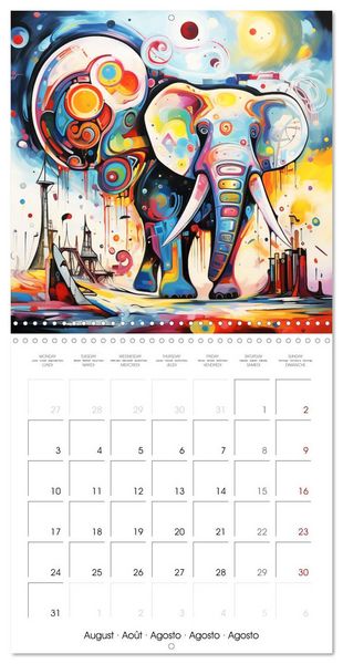 Produktbild: Symphonie animale color&eacute;e (Calendrier mural carr&eacute; 2026 30x30 cm) Calendrier double avec une page pour vos prises de notes