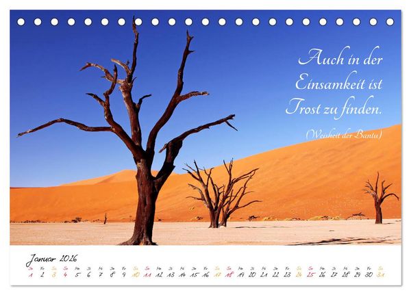 Produktbild: AFRIKA - Kontinent der Poesie (Tischkalender 2026 DIN A5 quer), CALVENDO Monatskalender