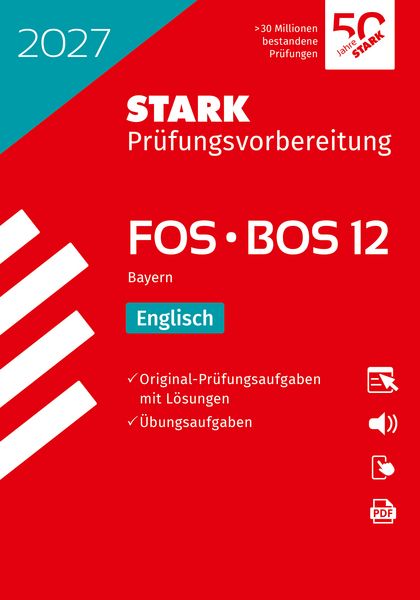 Produktbild: STARK Englisch 12. Klasse - Abitur FOS/BOS 2027 Bayern - Pr&uuml;fungsvorbereitung