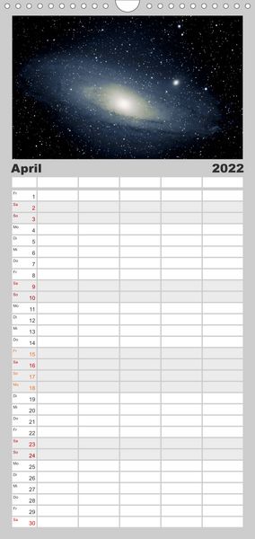 Produktbild: Familienplaner Himmlische Impressionen (Wandkalender 2022 , 21 cm x 45 cm, hoch)