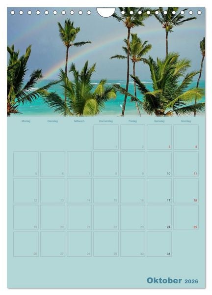 Produktbild: Karibik - Sonne, Strand und Palmen (Wandkalender 2026 DIN A4 hoch), CALVENDO Monatskalender