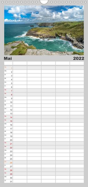 Produktbild: Familienplaner Foto-Momente S&uuml;d-England - Magische Orte (Wandkalender 2022 , 21 cm x 45 cm, hoch)