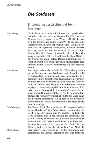 Produktbild: Klett Lekt&uuml;rehilfen J. M. R. Lenz, Der Hofmeister/Die Soldaten
