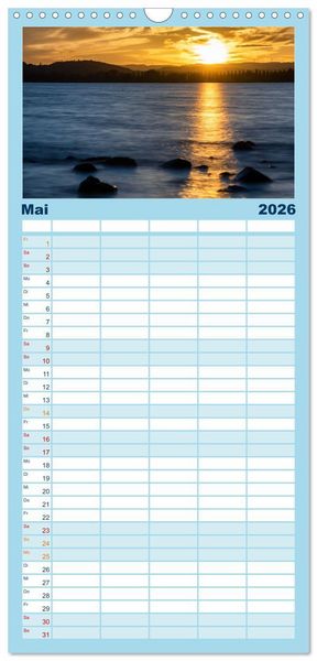 Produktbild: Familienplaner 2026 - Magie des Bodensees mit 5 Spalten (Wandkalender, 21 x 45 cm) CALVENDO