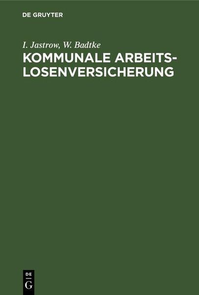 Produktbild: Kommunale Arbeitslosenversicherung