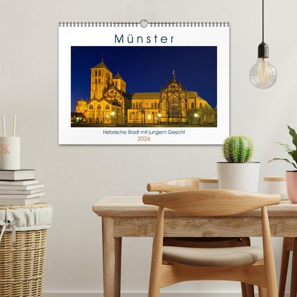 Produktbild: M&uuml;nster - Historische Stadt mit jungem Gesicht (Wandkalender 2026 DIN A3 quer), CALVENDO Monatskalender
