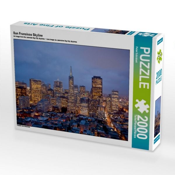 CALVENDO Puzzle San Francisco Skyline | 2000 Teile Lege-Größe 90x67cm Foto-Puzzle für glückliche Stunden