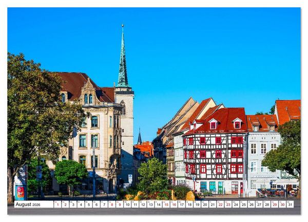 Produktbild: Romantisches Erfurt - Bilder einer Stadt voller Geschichte (hochwertiger Premium Wandkalender 2026 DIN A2 quer), Kunstdruck in Hochglanz