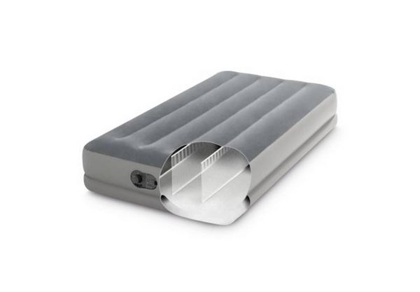 Produktbild: Intex 64112 TWIN DURA-BEAM PRESTIGE AIRBED W/FASTFILL USB PUMP Luftbett (L x B x H) 1910 x 990 x 300 mm Grau