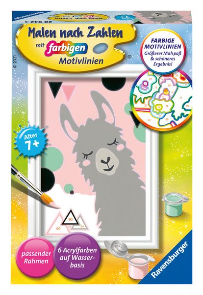 Produktbild: CreArt, Malen nach Zahlen Kinder - Gl&uuml;ckliches Lama